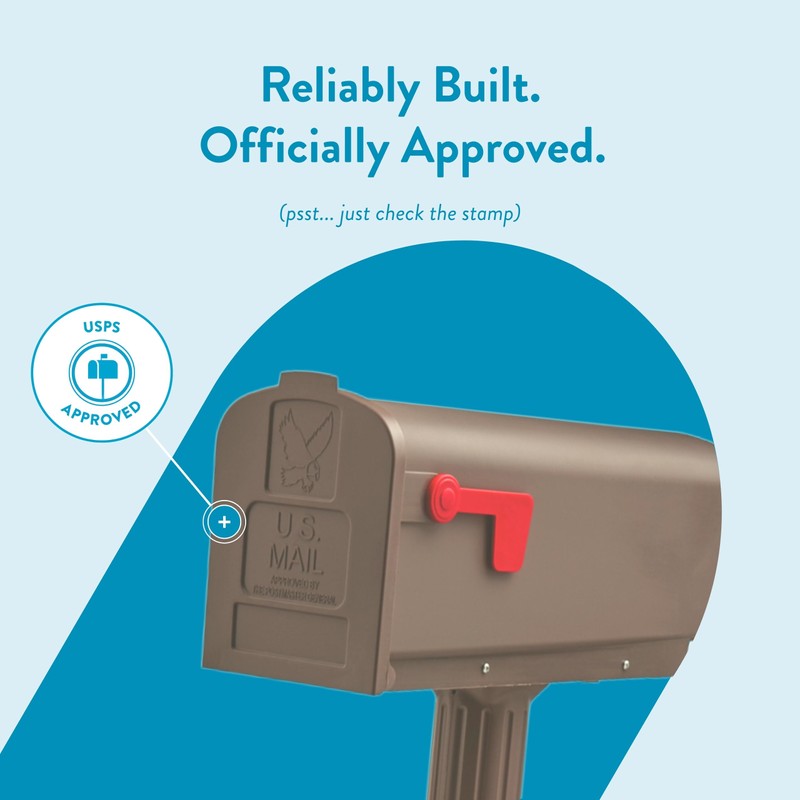 Architectural Mailboxes Newbury™ Rust-Proof Plastic Post Mounted Mail Box for