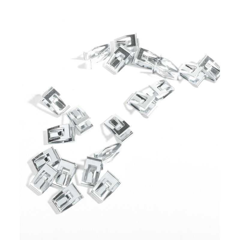 RACOONA 20PCS Metal Retainer Clips, Car Console Trim, Replacement (Silver)