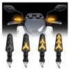 4pcs Motorcycle Turn Signals LED,Motorcycles Blinkers with Amber Lights＆Wiring Harness