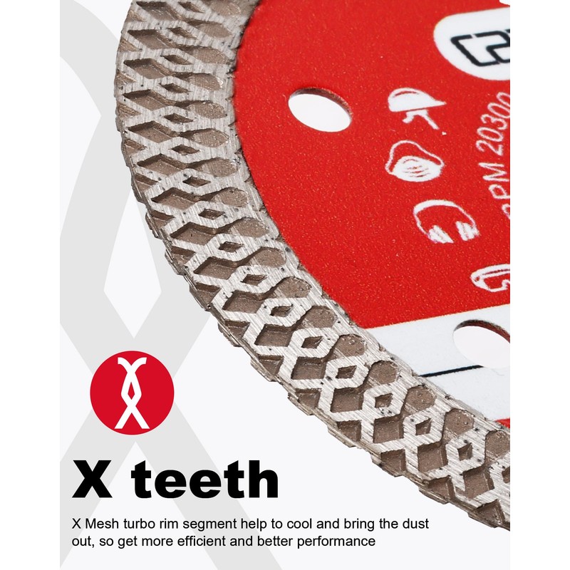 Casaverde 2 Pcs/Lot 75mm Ceramic Tile Cutting Blade,3" x Arbor