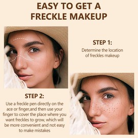 Freckle Makeup Pen - Easy to Color Waterproof Longlasting Soft Sopt Pen Natural Freckle Pen Makeup Tool Creating Fake Freckles for Natural Effortless Sunkissed (01#)
