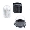 Clear Plastic Mini Cupcake Container,25 PC Mooncake Boxes Muffin Pod Dome Muffin Single Cupcake Holders Individual Cupcake Containers Plastic Disposable (Black, 25pc)
