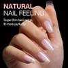 AILLSA Puntas de uñas postizas de ataúd medianas: puntas preformadas,