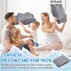 Hahafelt 2 Pcs Cooling Cervical Neck Pillowcase with Envelope Closure