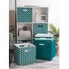 DII Cubo reticulado de poliéster, Lattice Teal, 13" Large Cube,