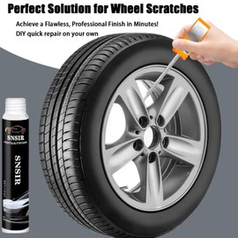 SNSIR Bright Silver Rim Touch Up Paint, Car Wheel Scratch Repair Touch Up Paint Pen, Quick And Easy Wheel Scratch Repair, Universal Color Silver Wheel Paint (Bright Silver)