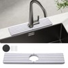 GeeRic 16.8” Rectangle Sink Splash Guard Mat, Stone Absorbent Faucet