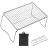 REDCAMP 17" Large Folding Campfire Grill 304 Stainless Steel Grate,