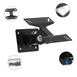 KONTONTY 1Pc Adjustable LCD Tv Display Hanger Bracket Rotating Metal Shaft Fits Tvs Compatible with Spacing Easy Installation for Home Office Use