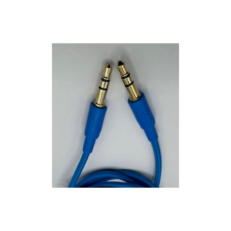 LockMingle 3.5mm Aux Audio Cable, 1m Braided Nylon, Gold-Plated Connectors,