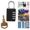 Gym Bag Locker Padlock 4 Digit Combination Zinc Alloy Black