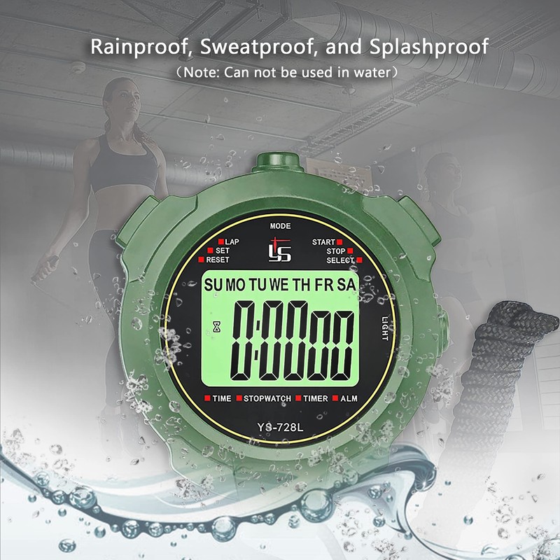 Stopwatch with Whistle, Stopwatch Sport Digital 2 Memory with Light