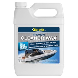 STAR BRITE One-Step Premium Cleaner Wax - Cleans and Protects in One Easy Step - Removes Light to Medium Oxidation for a Long Lasting Finish - 1 GAL (089600)