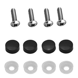 Auggies Genesis Sport Coupe Black Stainless Steel Black License Plate Frame Cover Holder Rust Free with Caps and Screws (2)