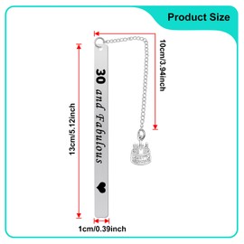 30th Birthday Gifts for Women Men Book Lover Bookmark 30 Years Old Birthday Gifts for Sister Coworker Friends Aunt Wife Born in 1995 Turning 30 Presents Book Marker