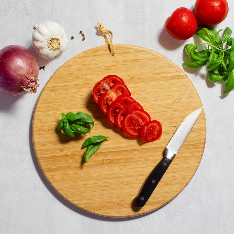 Basketball Shaped Serving & Cutting Board, 12" Diameter