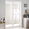 ele ELEOPTION French Door Curtain, Simple Style, Pure White Chiffon