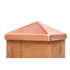 Solid Copper 6x6 Pyramid Cap - Designed to Fit Over