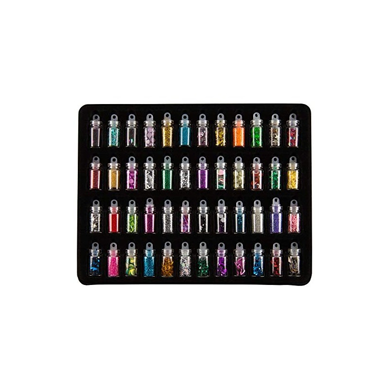 NAILFUN Set of 48 Nail Art Vials - Various Colours
