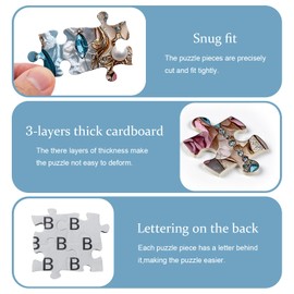 PICKFORU Jesus Cross Puzzles for Adults 1000 Pieces, Christian Religious Catholic Cross Flower Jigsaw Puzzle, Floral Art Faith Challenge for Adults