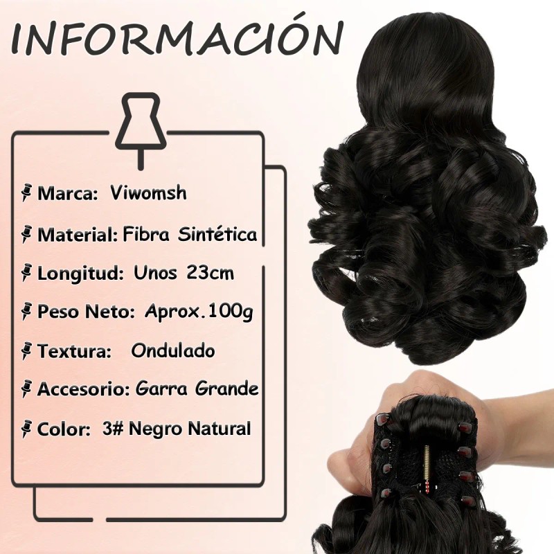 Extensiones De Cabello De Pelo Ondulado Coleta De Cabello