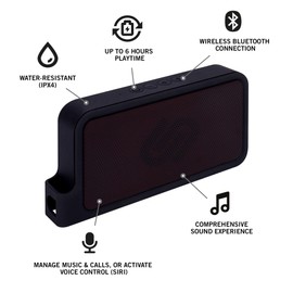 Urbanista Melbourne Portable Bluetooth Speaker [ POCKETSIZE MUSIC EXPERIENCE ], Up to 6 Hours Play Time, Active Equaliser Functionality - Dark Clown
