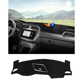 Autorder Dashboard Cover Mat fit for 2017-2024 Volkswagen VW Tiguan Accessories Dash Cover Flannel Dash Mat Sunshade Glare UV Rays Protector