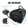 LEMENT 50pcs KN95 Face Mask Black 5 Layer Cup Dust
