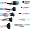 Makeup Brush Set Glamour Gaze 10Pcs Crystal Handles Makeup Brushes