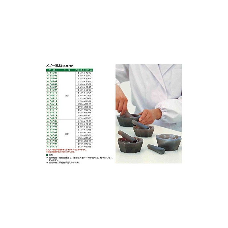 Kido Agate Mortar Mortar Mortar Shallow Mold 65 x 80