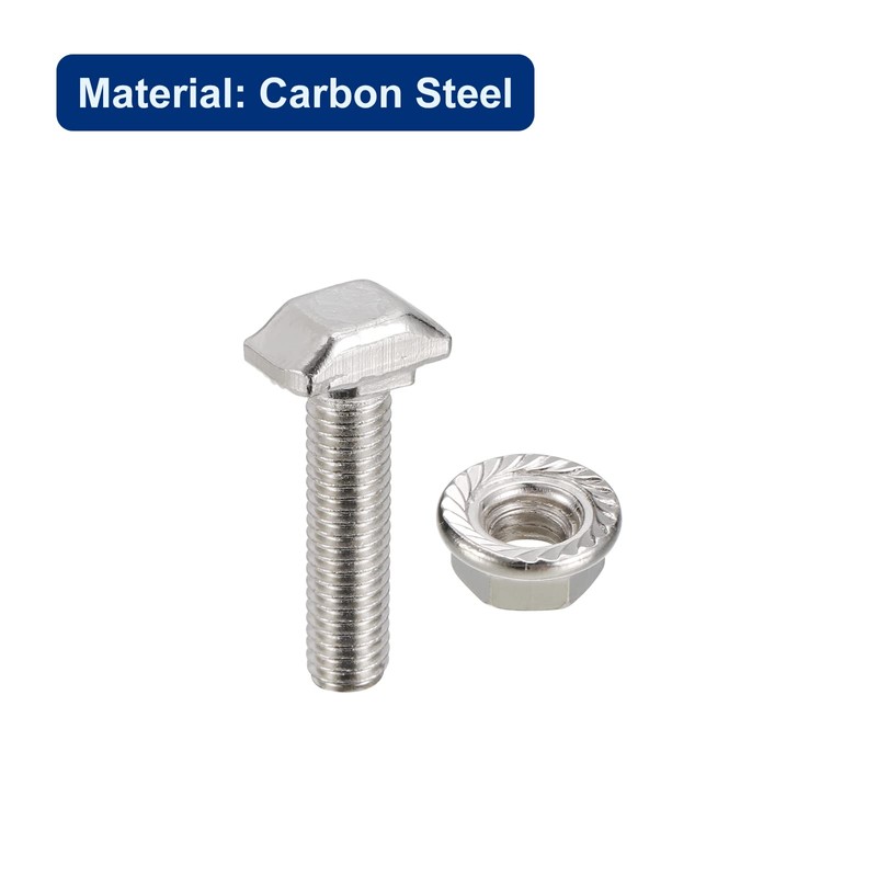 uxcell M5x20mm T Slot Drop-in Bolt and M5 Hexagon Flange