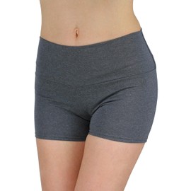 Alkato Women's Sports Shorts with High Waistband Hotpants Cycling Shorts, charcoal, 40