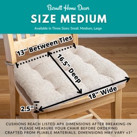 Barnett Home Decor Turquoise Patio Chair Cushions - Sylvan Teal Size Medium Wicker Chair Cushions 16.5 x 18 - Fade Resistant Weather Resistant - Latex Foam Fill Pad