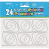 Clear Plastic Table Cover Clips (2"x2") - Pack Of 24,