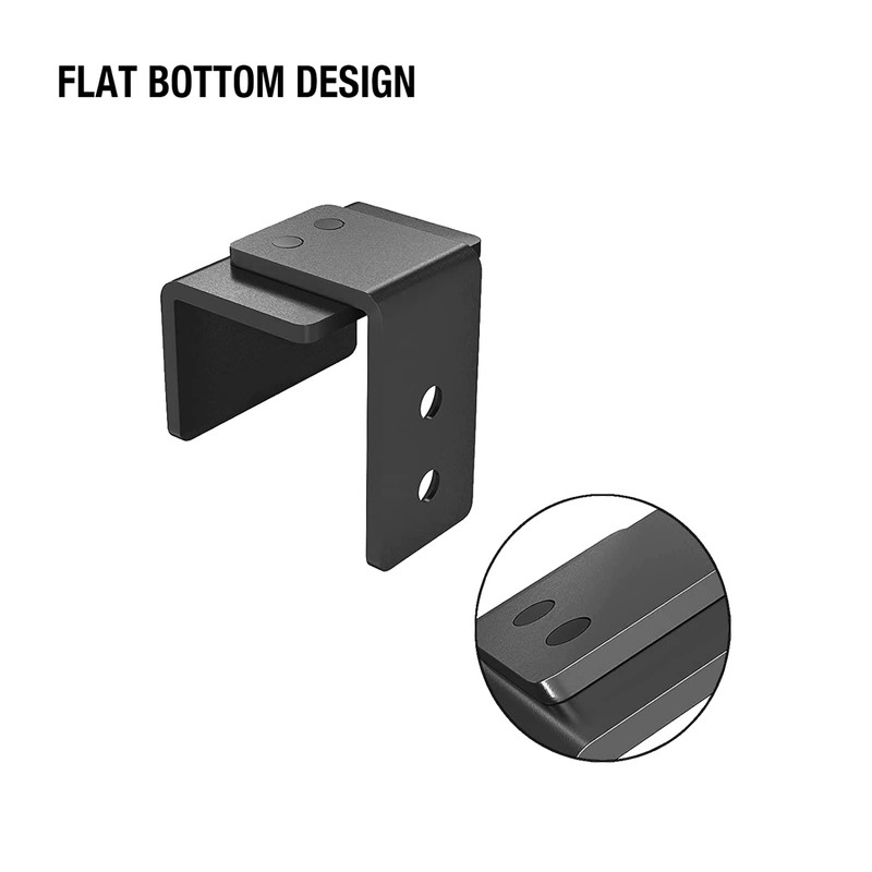 JUBEST Matte Black Floor Guide Wall Mount Sliding Barn Door