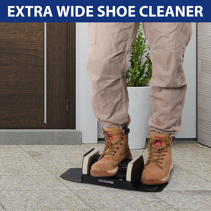 WORKPRO Boot Brush Scraper Outdoor, Shoe Cleaner Brush, Boot Scrubber,