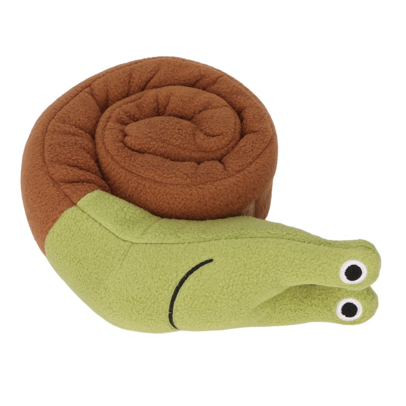 Snail Squeaky Dog Toys Polyester Teething Puzzle Interactive Puppy Chew
