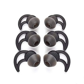 Ersatz-Ohrstöpsel mit Geräuschunterdrückung, Doppelflansch, Silikon-Ohrstöpsel-Set, kompatibel mit Bose QuietControl 30 QC30 QC20 SIE2i IE2 IE3 Soundsport Wireless Kopfhörern (schwarz)