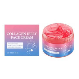 Collagen Jelly Cream, Anti-Aging Face Moisturiser,Collagen Gel Face Cream with Niacinamide & Hydrolyzed Collagene, Deep Hydrating, Revitalise Dull Skin, Boosts Skin's Barrier Hydration & Glow