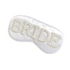 TRIXES Bride Sleep Mask, Rhinestones and Faux Pearls, Bride to