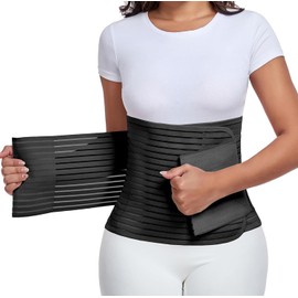 Postpartum & Post Surgery Abdominal Binder. Postpartum Belly Band Support Recovery after C-Section, Natural Birth, Hysterectomy, Hernia Belt, M