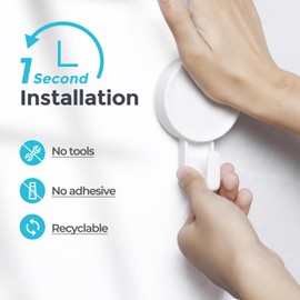 GlobaLink Pack of 6 Suction Cup Hooks, Extra Strong, Vacuum Suction Hooks, No Drilling, up to 5 kg, Towel Holder, Reusable for Hanging, for Windows, Kitchen, Bathroom