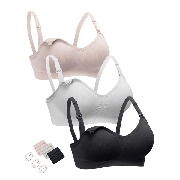 HOFISH Nursing Bras for Maternity Breastfeeding Seamless Wirefree Push Up