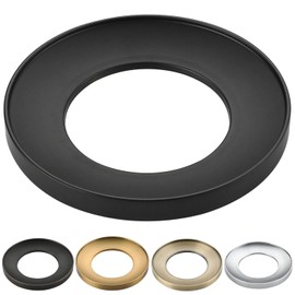 ROLYA Solid Metal Glass Vessel Sink Mounting Ring Matte Black