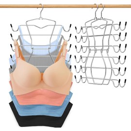 Essentials Tank Top Hangers Space Saving, Bra Hanging Essentials Organizer for Girls-2 Pack