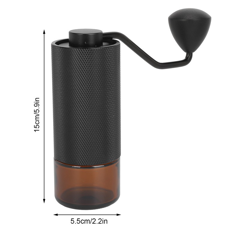 Manual Coffee Bean Grinder Multifunction CNC Steel Core Adjustable Thickness