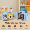 Playtastic Selfie-Kinderkamera, 2''-IPS-Display, 1080p, USB-C, Weltall-Hülle blau