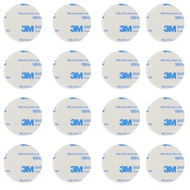 100 Pcs Round Double Sided Foam Tape Strong Pad, Super-Sticky Adhesive Mounting Suitable for Walls and Door, Wood, Metals, Glasses, Papers,Plastics,Fabrics - (White,Diameter 30mm)