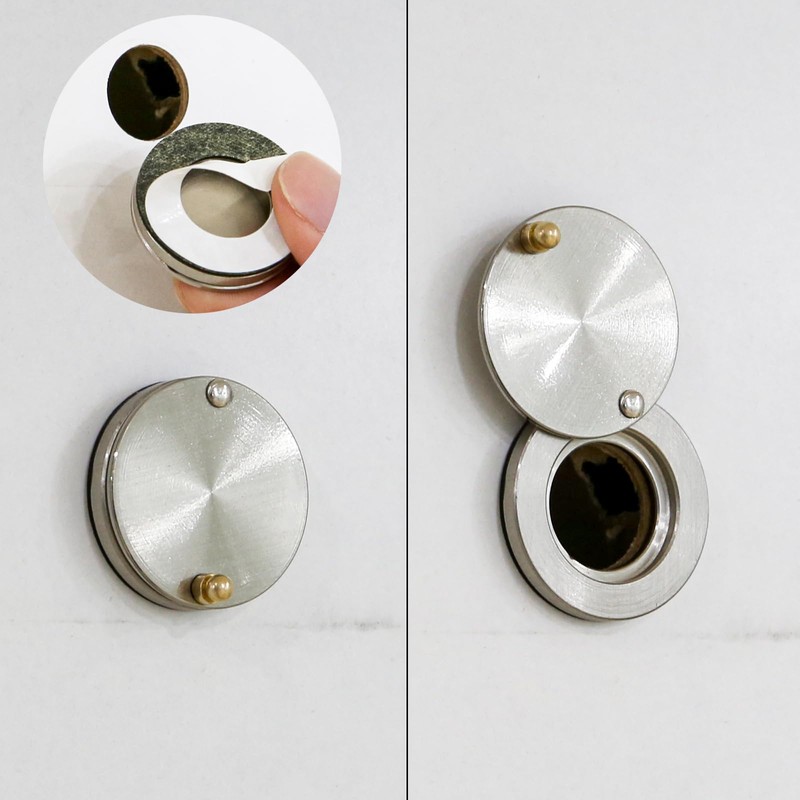 HOJLKLD Peephole Cover, Solid Brass Privacy Door Viewer Cover with