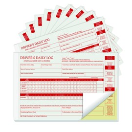 suituts 12 Pack Driver Daily Log Book, 2 Part Carbonless, 5.5 x 8.5 Inch Driver Vehicle Inspection Report Book for Trucker (35 Sets Each Book, 12 Books)